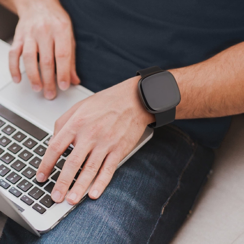 Silicone Bands for Fitbit Sense 2/Sense/Versa 3/Versa 4 Bands Women Men, Soft Sport Bands Replacement Wristbands for Fitbit Sense & Sense 2/Versa 3 &