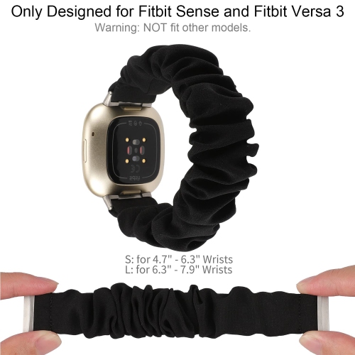 Bracelets Sense/Versa 3 Fitbit bracelet élastique cuir élastique cuir doux élastique bracelet remplacement bracelet tissu élastique pour femmes Versa