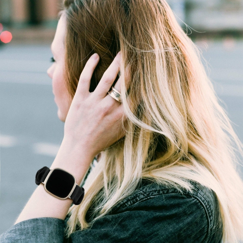 Bracelets Sense/Versa 3 Fitbit bracelet élastique cuir élastique cuir doux élastique bracelet remplacement bracelet tissu élastique pour femmes Versa