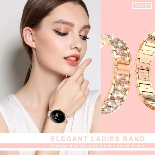 Miimall compatible avec le bracelet de montre Pixel de Google, bracelet de remplacement en acier inoxydable avec diamants et pierres du Rhin pour