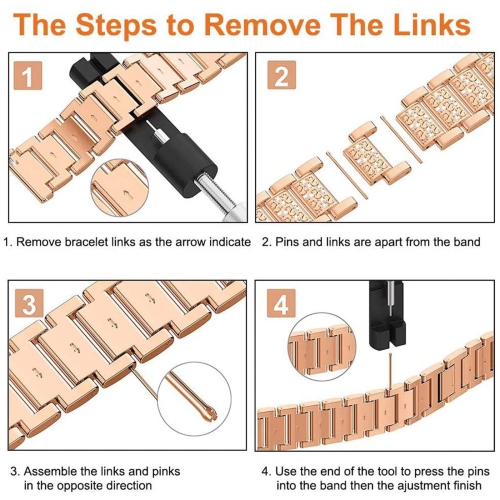 Miimall compatible avec le bracelet de montre Pixel de Google, bracelet de remplacement en acier inoxydable avec diamants et pierres du Rhin pour