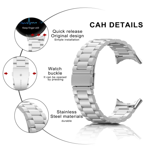 Compatible with Google Pixel Watch Band, Stainless Steel Sport Replacement Strap Bracelet Band for Google Pixel Watch