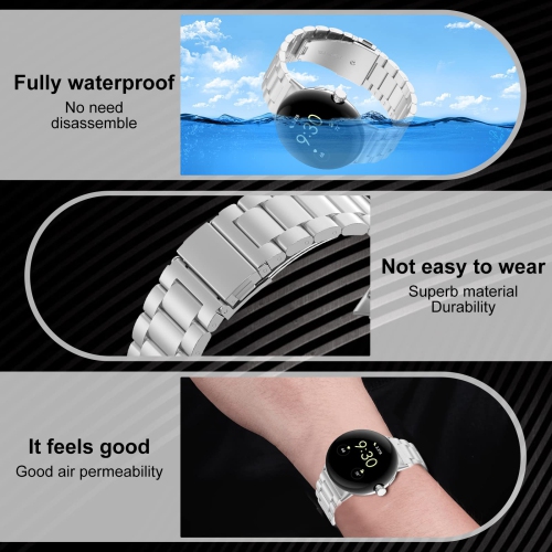 Compatible with Google Pixel Watch Band, Stainless Steel Sport Replacement Strap Bracelet Band for Google Pixel Watch