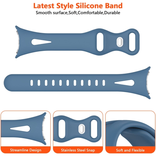 Lyfatz compatible avec les bracelets pour montre Pixel de Google pour femmes, les bracelets sport minces, minces et élégants en silicone souple et