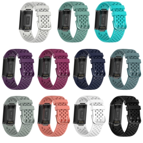 2 bracelets silicone compatibles Fitbit charge 5, étanche, respirant. Souple, remplacement app. Sport aout., bracelet silicone souple. Pour charge 5