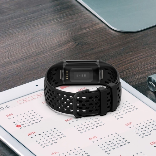 2 bracelets silicone compatibles Fitbit charge 5, étanche, respirant. Souple, remplacement app. Sport aout., bracelet silicone souple. Pour charge 5