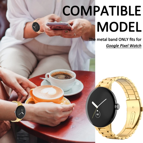 Miimall compatible avec le bracelet en métal pour montre Pixel de Google, bracelet en acier inoxydable sans écart pour montre Pixel 2022 de Google