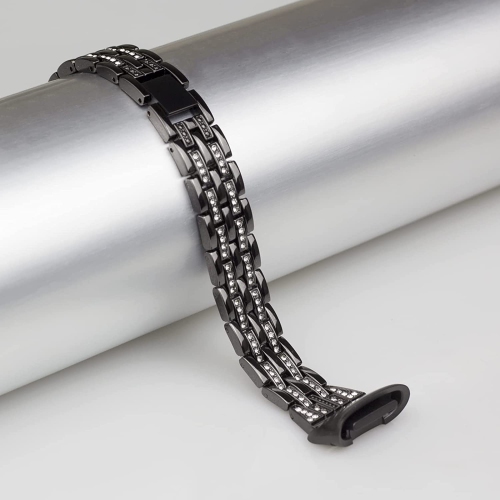 Compatible avec les bracelets charge 5 de Fitbit, le bracelet avec pierres du Rhin de remplacement pour les bracelets accessoires à bijoux pour