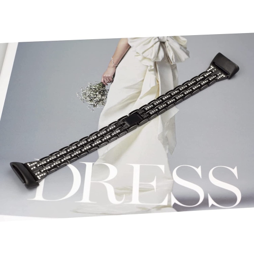 Compatible avec les bracelets charge 5 de Fitbit, le bracelet avec pierres du Rhin de remplacement pour les bracelets accessoires à bijoux pour