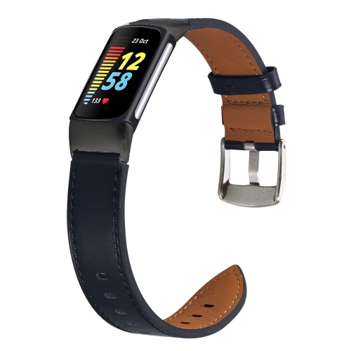 Leather Bands Compatible with Fitbit Charge 5,Replacement Genuine Leather Straps for Women Men,Soft Leather Adjustable Watch Band Replacement