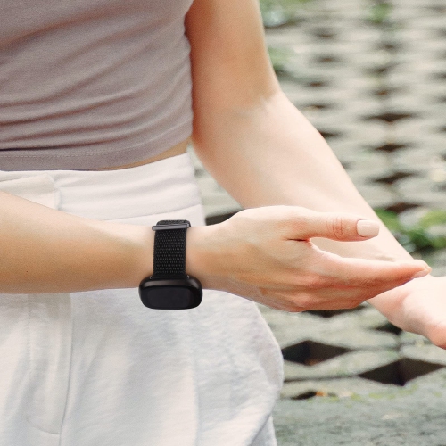 Bracelets ajustables en nylon compatibles Fitbit Versa 3/Versa 4/Fitbit Sense/Sense 2 pour femmes, bracelets sport doux et respirant