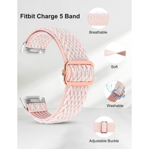 Compatible avec les bracelets charge 5 de Fitbit, le bracelet avec pierres du Rhin de remplacement pour les bracelets accessoires à bijoux pour