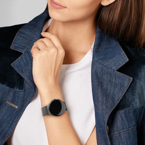 Bracelet métal compatible avec les bracelets Pixel montre Google pour femmes, bracelet remplacement bracelet boucle mailles inox pour Pixel montre