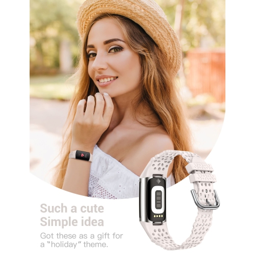 Bracelets sport minces à lacets élastiques pour femmes charge 5 de Fitbit remplacement bracelet sport mince à bracelet sport souple en silicone pour