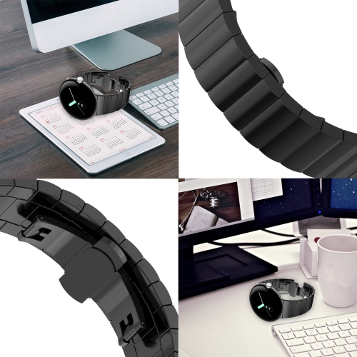 Miimall compatible avec le bracelet pour montre Pixel de Google, femmes, acier inoxydable, bracelet remplacement fermoir papillon pour Pixel de Google