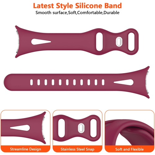 Lyfatz compatible avec les bracelets pour montre Pixel de Google pour femmes, les bracelets sport minces, minces et élégants en silicone souple et