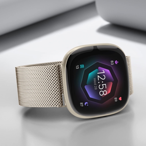 JQMUHLC – bracelets en acier inoxydable pour Versa 3/Sense et montre intelligente Sense 2/Versa 4 de Fitbit pour femmes, élégant bracelet ajustable à