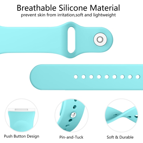 4 Pack Silicone Bands Compatible with Fitbit Versa 4 Bands & Fitbit Sense 2 Bands for Women Men, Soft Straps Replacement Wristbands for Fitbit Versa