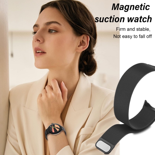 Kakurookie Compatible for Google Pixel Smart Watch Bands Women Men, Stainless Steel Magnetic Metal Strap Quick Release Replacement Wristband Bracelet