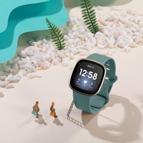 Fitbit Versa 3/Versa 4 Bands for Women Men, 15 Pack Sport Band for Fitbit Sense/Sense 2 Bands for Women Men, Classic Soft Flexible Replacement Strap