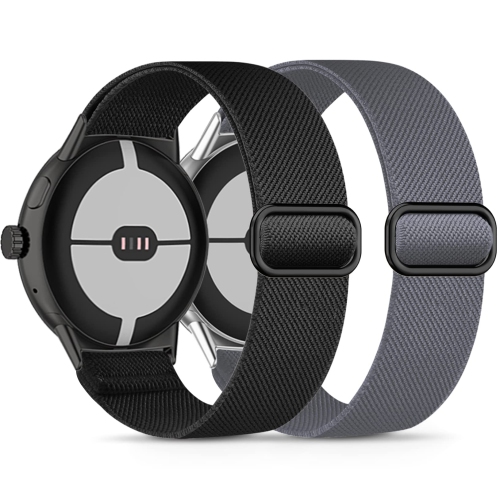 2 bracelets élastiques sport élastiques doux tissés compatibles avec le bracelet Google Pixel pour femmes remplacement bracelet montre Google Pixel