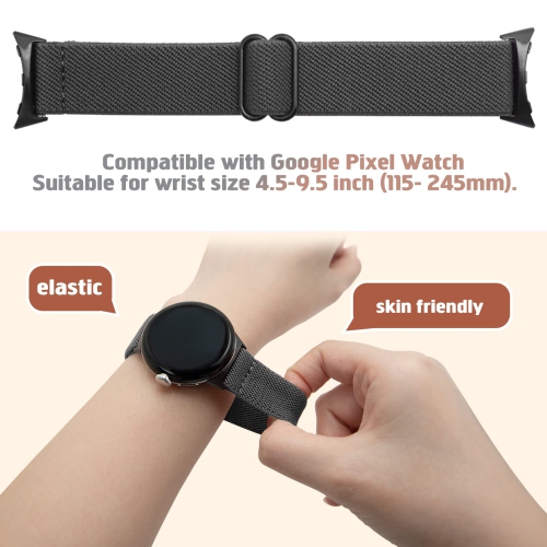 2 bracelets élastiques sport élastiques doux tissés compatibles avec le bracelet Google Pixel pour femmes remplacement bracelet montre Google Pixel