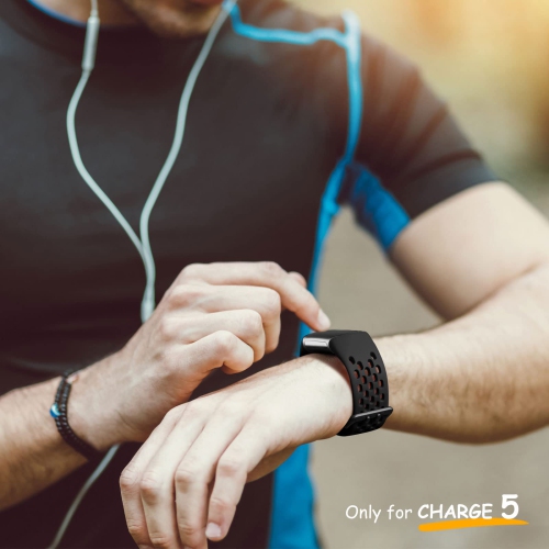 Bracelets rechange pour femmes, bracelet respirant et étanche charge 5 Fitbit pour accessoires moniteur d’activité charge 5, paq. 3