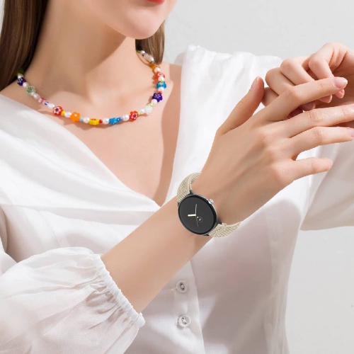 NINKI Stretchy Nylon Band Compatible Google Pixel Watch Bands Men Women,Adjustable Sport Breathable Soft Wristband Loop Woven Strap for Google Pixel