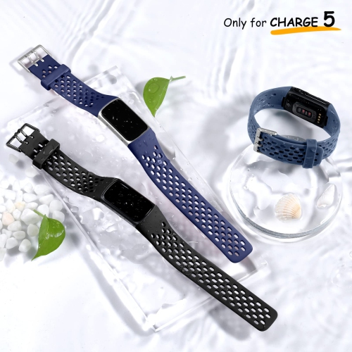 Fitbit Charge 5 Bands for Women Men, Breathable and Waterproof Wristband Replacement Bracelet Strap for Fitbit Charge 5 Fitness Tracker Accessories,