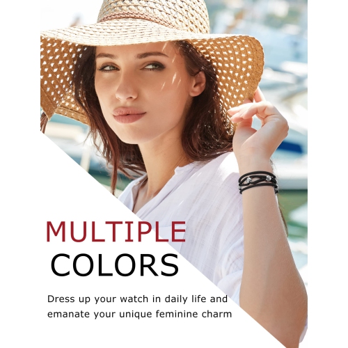 Beaded Bracelet Compatible with Fitbit Charge 5 Bands for Women Girl, Handmade Cute Classy Strap Elastic Soft Stylish Solo Loop Wristband Montre