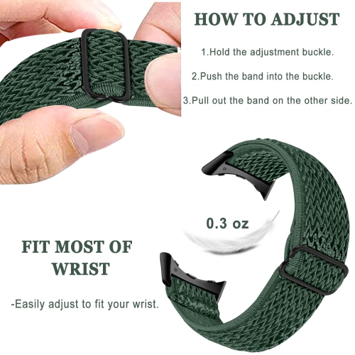 Bracelet en nylon élastique pour Pixel Watch 2 de Google, bracelet sport souple ajustable, bracelet tissé perméable à l'air pour hommes et femmes –