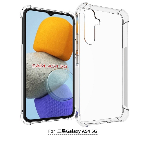 CC  Topsave Extra Corner Bumper Soft Jelly Gel Tpu Case for Samsung Galaxy A54 6.4", Clear