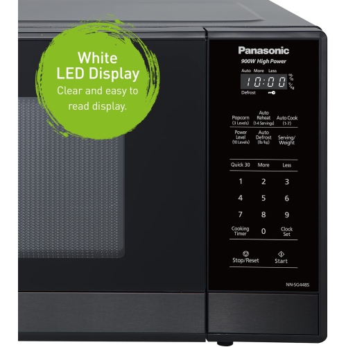 Open Box -Panasonic 0.9 Cu Ft Stainless Steel Black NN-SG448S