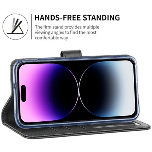 XCRS Folio Housse de portefeuille magnétique, pochette en cuir PU avec fente pour carte et étui pour iPhone 14 Pro