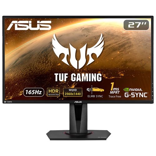 ASUS  Refurbished (Excellent) - 27" Qhd 165Hz Ips Led G-Sync Gaming Monitor (Vg27Aq)