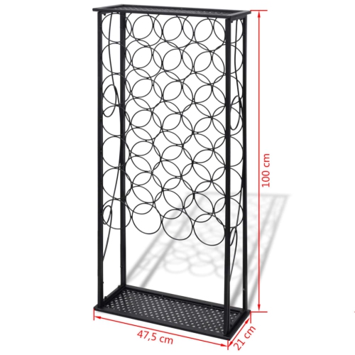 vidaXL Wine Rack for 28 Bottles Metal