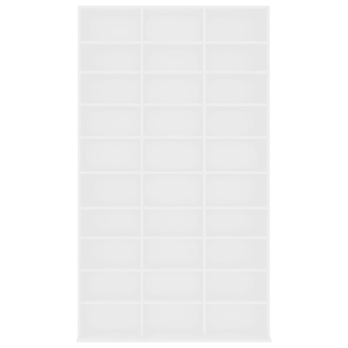 vidaXL CD Cabinet White 40.6"x9"x69.9" Chipboard