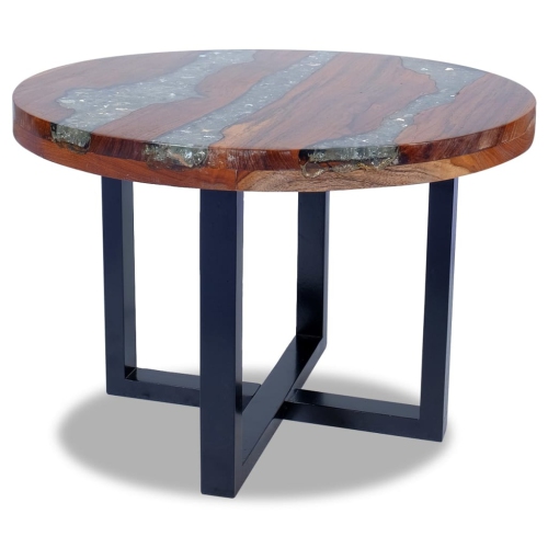 vidaXL Coffee Table Teak Resin 23.6"
