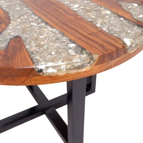 vidaXL Coffee Table Teak Resin 23.6"