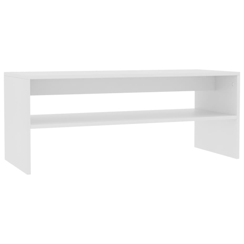 vidaXL Coffee Table White 39.4"x15.7"x15.7" Chipboard