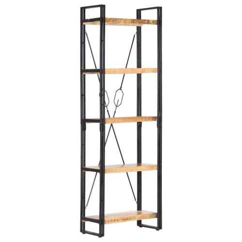 vidaXL 5-Tier Bookcase 23.6x11.8"x70.9" Solid Mango Wood"