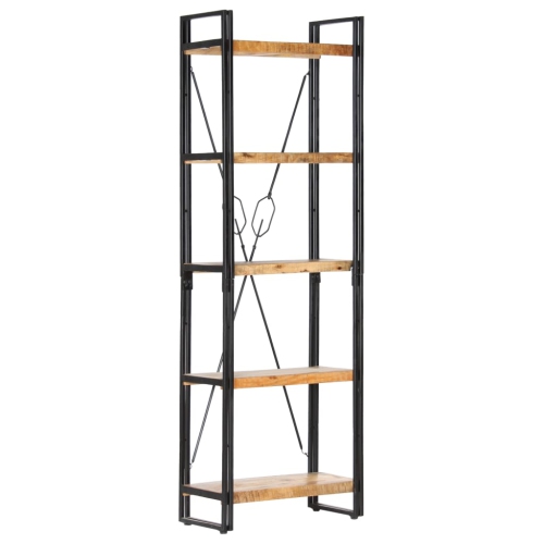 vidaXL 5-Tier Bookcase 23.6x11.8"x70.9" Solid Mango Wood"