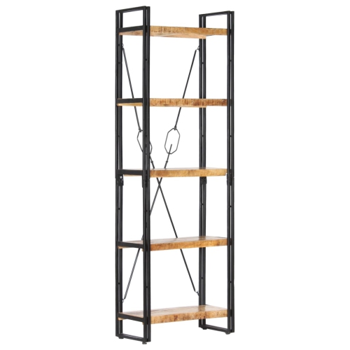 vidaXL 5-Tier Bookcase 23.6x11.8"x70.9" Solid Mango Wood"