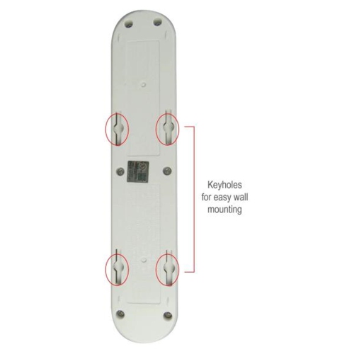 Hyper Tough - 6 Outlet Surge Protector, 900 Joules, 6 Foot Cable, White