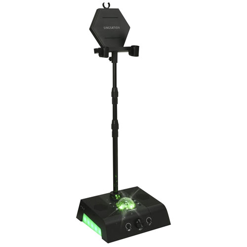 Système de karaoké tout-en-un avec 2 microphones sans fil Singsation Center Stage - Noir - Exclusivité de Best Buy