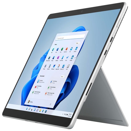 Remis à neuf – tablette Surface Pro 8 13 po 128 Go Windows 11 de Microsoft avec Core i5-1135G7 d’Intel – Platine