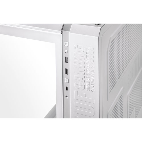 Boîtier d'ordinateur mi-tour ATX TUF Gaming GT502 d'ASUS - Blanc