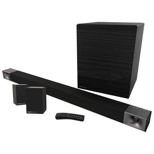 Refurbished - Klipsch Cinema 800 800-Watt 5.1 Channel Sound Bar w/ Wireless Surround 3 Rear Speakers