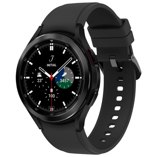 Remis à neuf – montre intelligente Galaxy Watch4 Classic 46 mm de Samsung avec moniteur de fréquence cardiaque – Noir