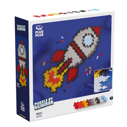 Plus Plus - Puzzle By Number - Rocket - 500 Pcs